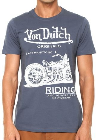 Camiseta Von Dutch Riding Cinza