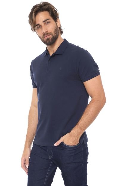 Camisa Polo Forum Reta Lisa Azul-marinho - Marca Forum