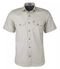 Camisa Estilo Militar Amil Logos Slim 2 Bolsos  M/Curta Lançamento Luxo Cor Prata - Marca Amil