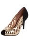 Peep Toe Vizzano Recortes Preto - Marca Vizzano