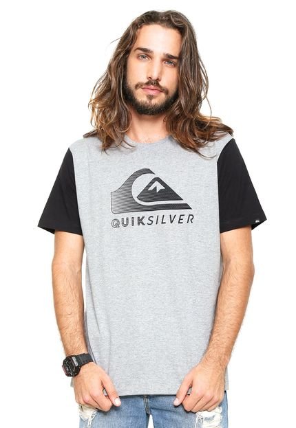 Camiseta Quiksilver Action Logo Cinza - Marca Quiksilver