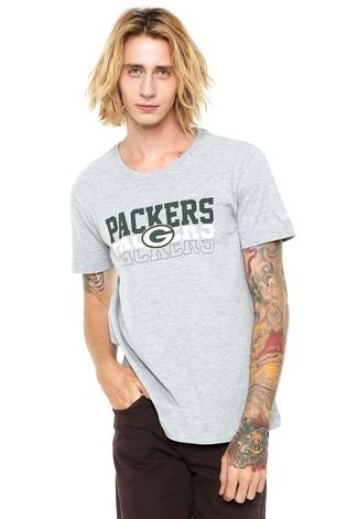 Camiseta New Era Vein Green Bay Packers Cinza