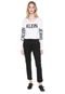 Blusa Cropped Calvin Klein Jeans Logo Branca - Marca Calvin Klein Jeans