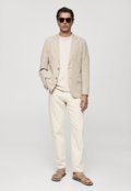 Blazer Mango Pockets Off-White - Marca Mango