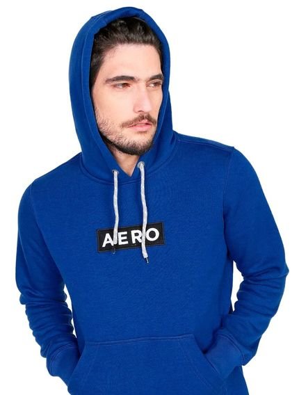 Moletom Aeropostale Masculino Hoodie Aero Block Azul Escuro - Marca Aeropostale