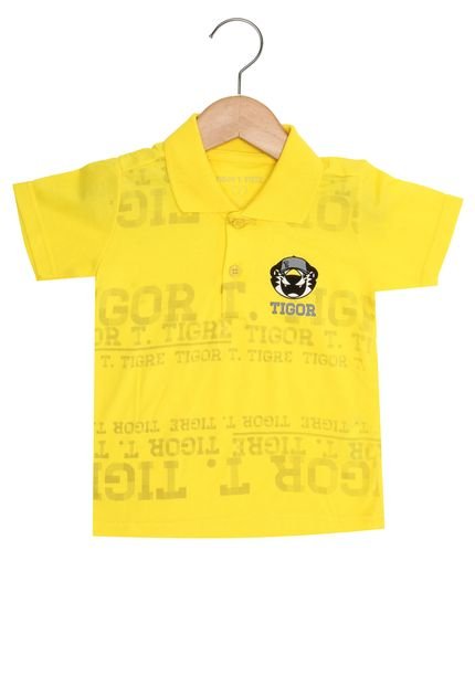 Camisa Polo Tigor T. Tigre Logo Menino Amarelo - Marca Tigor T. Tigre