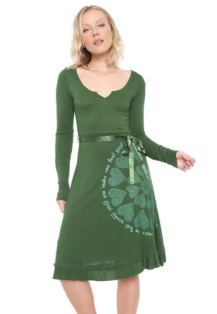 Vestido Desigual Curto Carolina Verde - Marca Desigual