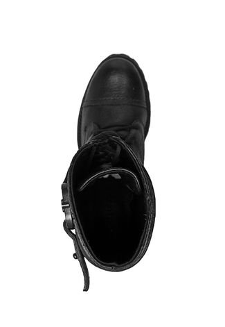 Bota Coturno DAFITI SHOES Fivela Preta - Compre Agora