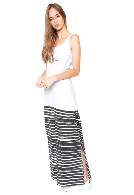 Vestido Redley Longo Estampado Branco - Marca Redley