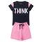 Conjunto Infantil Feminino Marinho Think - Marca Tiktak Kids