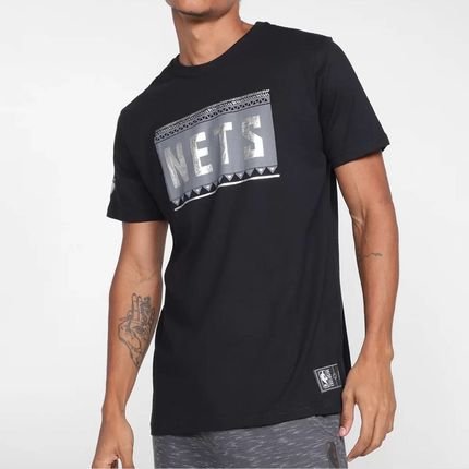 Camiseta NBA Brooklyn Nets Preta e Cinza - Marca NBA