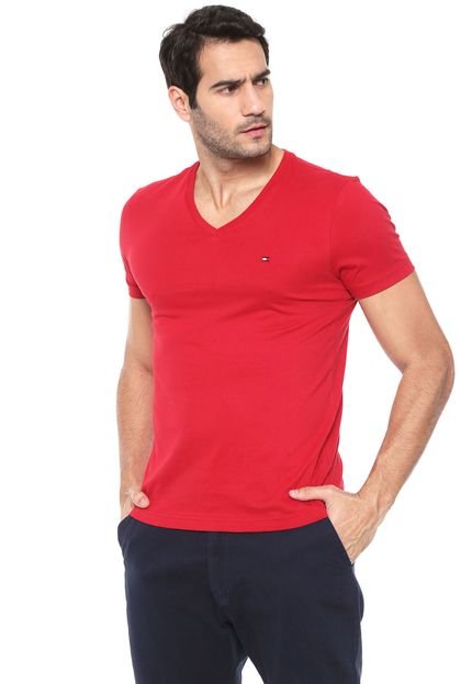 Camiseta Tommy Hilfiger Logo Vermelha - Marca Tommy Hilfiger