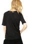 Blusa Colcci Bordado Lisa Preta - Marca Colcci