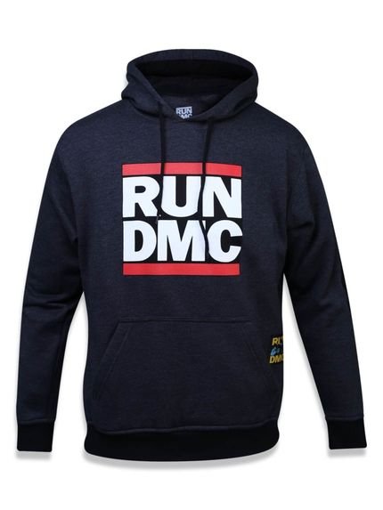 Moletom New Era Careca Run Dmc Mescla Negro - Marca New Era