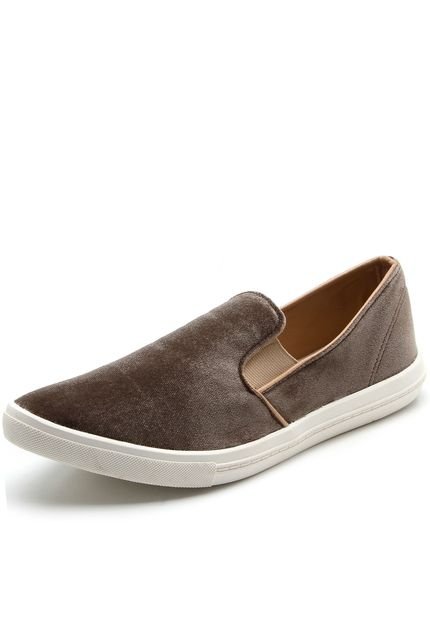 Slip On Equus Veludo Bege - Marca Equus