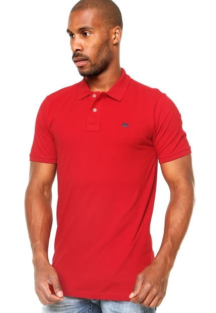Camisa Polo Manga Curta Alamo Bordado Vermelha - Marca Alamo