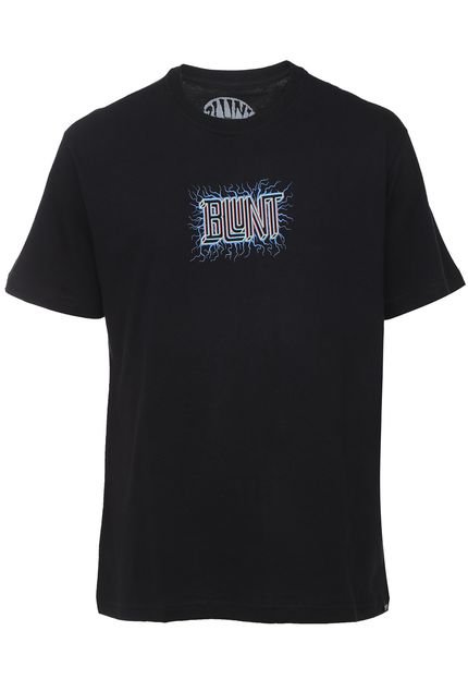Camiseta Blunt Blue Flames Preta - Marca Blunt