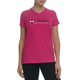 Camiseta Columbia Brand Retro Rosa Feminino