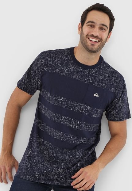 Camiseta Quiksilver Dotts E Stripes Azul-Marinho - Marca Quiksilver