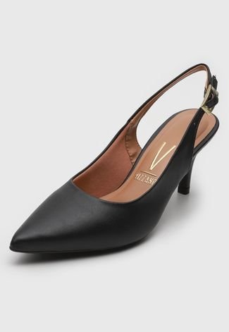 Scarpin Slingback Vizzano Fosco Preto