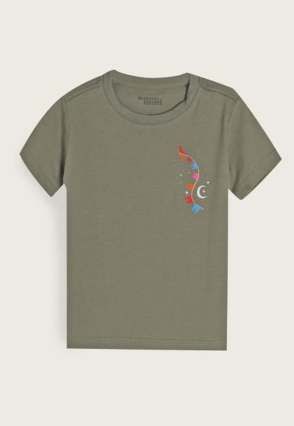 Camiseta Infantil Reserva Mini Bandeirolas Cinza - Marca Reserva Mini