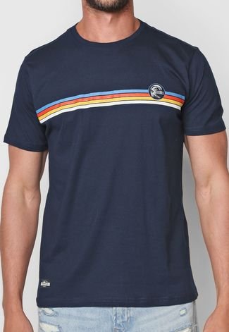 Camiseta O'Neill Listras Azul-Marinho