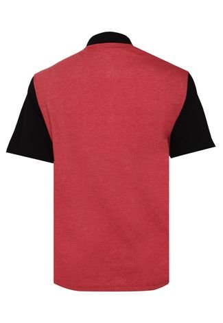 Camisa Polo Hurley Oversize Bicolor Vermelha/Preta