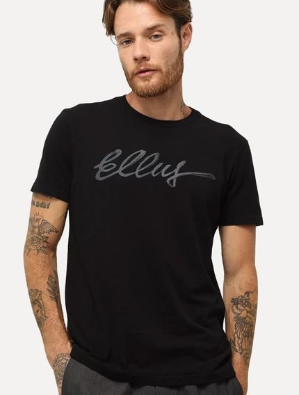 Camiseta Ellus Masculina Cotton Fine Manual Classic Preta - Marca Ellus