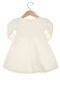 Vestido Carinhoso Pérolas Infantil Off-White - Marca Carinhoso