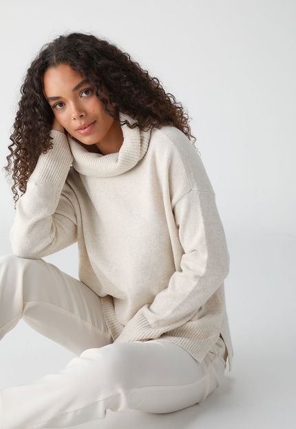 Suéter Tricot Vero Moda Liso Off-White - Marca Vero Moda