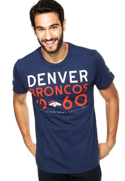 Camiseta New Era NFL Dualcolor Denver Broncos Azul - Marca New Era