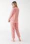 Pijama Malwee Fleece Texturizado Rosa - Marca Malwee