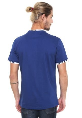 Camisa Polo Cavalera Reta Logo Azul