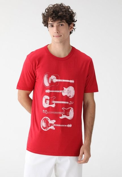 Camiseta Hering Guitarra Vermelha - Marca Hering