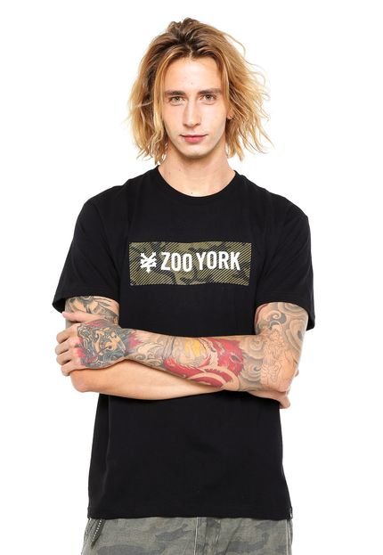 Camiseta Zoo York Stripe Camo Logo Verde - Marca Zoo York