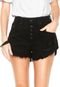 Short Jeans Triton Hot Pant Low Rise Preto - Marca Triton