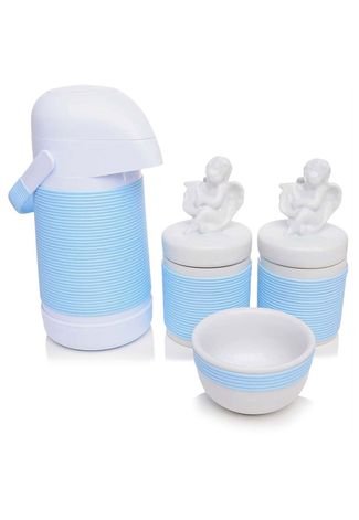 Kit Higiene Fit Detalhes Para Bebê Azul
