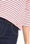 Blusa Polo Wear Mangas Flare Branca/Vermelho - Marca Polo Wear