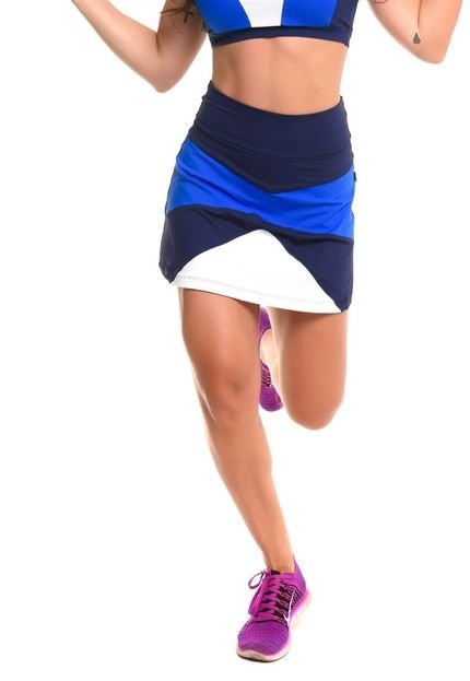 Menor preço em Shorts-Saia Sandy Fitness Play Royal Azul Marinho