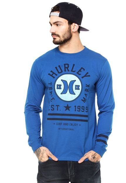 Camiseta Manga Longa Hurley From Above Azul - Marca Hurley