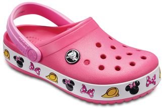Sandália Crocs Crocband Minnie Clog Kids Rosa