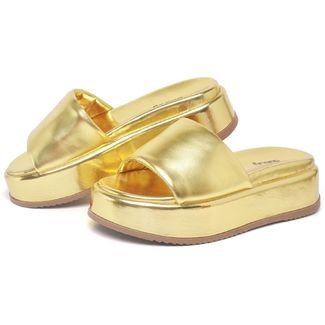 Papete Chinela Tamanco Feminino DUBUY 2062FG DOURADO