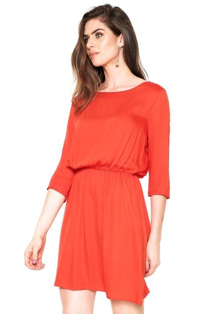 Vestido Colcci Curto Liso Laranja - Marca Colcci