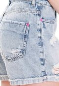 Jardineira Infantil Jeans Feminina Destroyed - Marca Quase Anjo