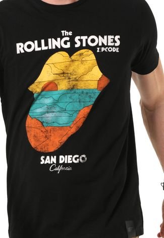 Camiseta Ellus The Rolling Stones Preta