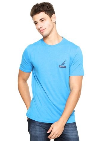 Camiseta Nautica Estampada Azul