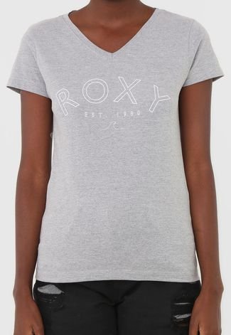 Camiseta Roxy Go With You Cinza