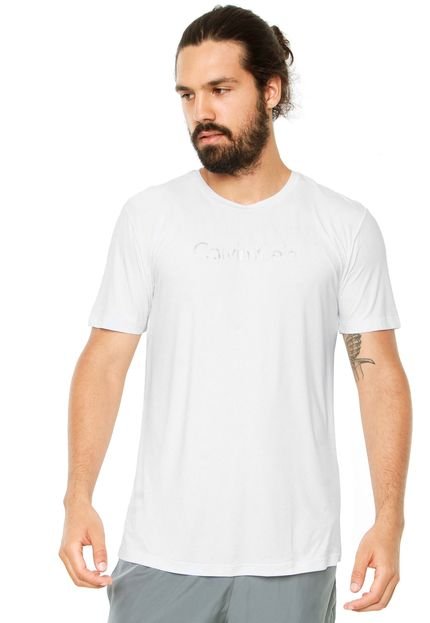 Camiseta Calvin Klein Performance Logo Refletivo Branca - Marca Calvin Klein Performance