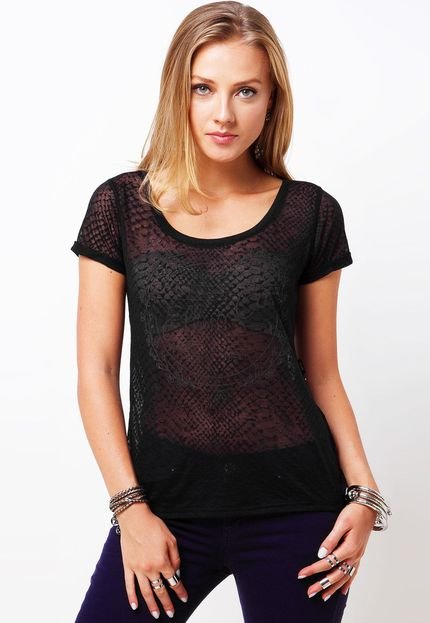 Blusa Ellus Devore Basic Preta - Marca Ellus