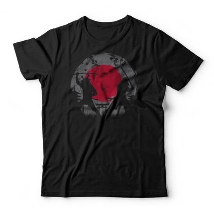 Camiseta Samurai Fighting - Preto - Marca Studio Geek 